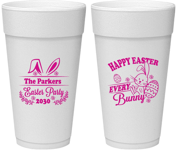 Personalized Easter 24 oz Foam Cups - Bunny Eggs | 210019
