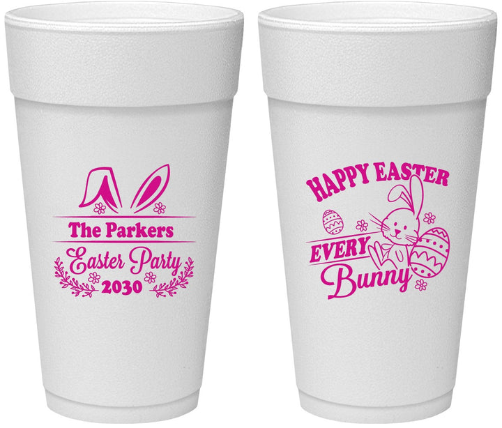 Personalized Easter 24 oz Foam Cups - Bunny Eggs | 210019
