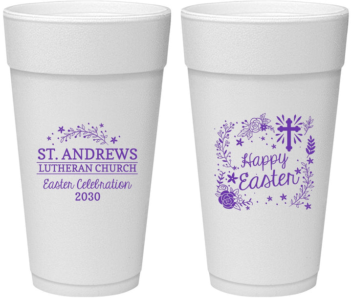 Personalized Easter 24 oz Foam Cups - Easter Sunday | 210028