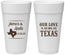 Personalized Wedding 24 oz Foam Cups - Our Love Is As Big As Texas | 215