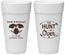 Personalized Wedding 24 oz Foam Cups - The Hunt Is Over Deer | 220