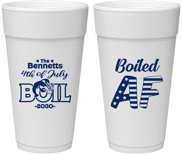 Personalized 4th Of July 24 oz Foam Cups - Crawfish Boil | 220017