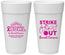Personalized Awareness 24 oz Foam Cups - Bowling Strike Out | 230015