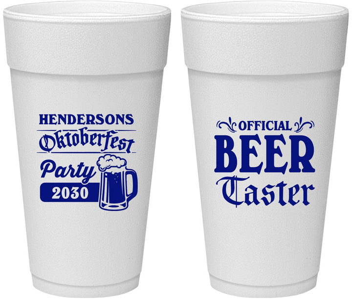 Personalized Oktoberfest 24 oz Foam Cups - Beer Taster | 240000