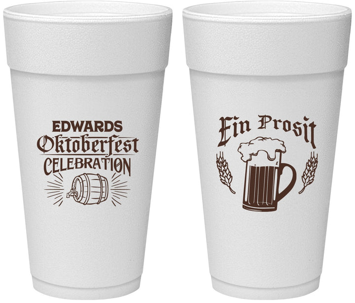 Personalized Oktoberfest 24 oz Foam Cups - Ein Prosit | 240002