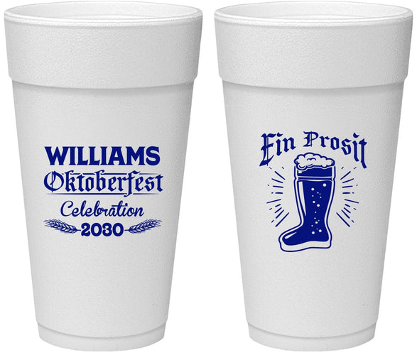 Personalized Oktoberfest 24 oz Foam Cups - Ein Prosit | 240003