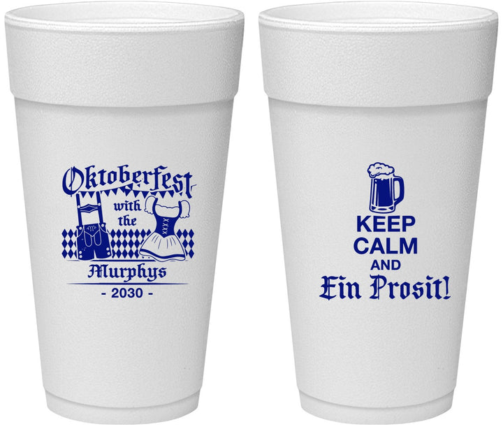 Personalized Oktoberfest 24 oz Foam Cups - Ein Prosit | 240019