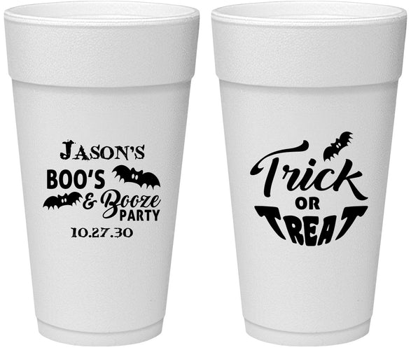 Personalized Halloween 24 oz Foam Cups - Trick Or Treat | 250002