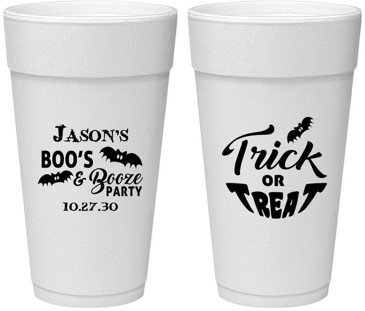 Personalized Halloween 24 oz Foam Cups - Trick Or Treat | 250002