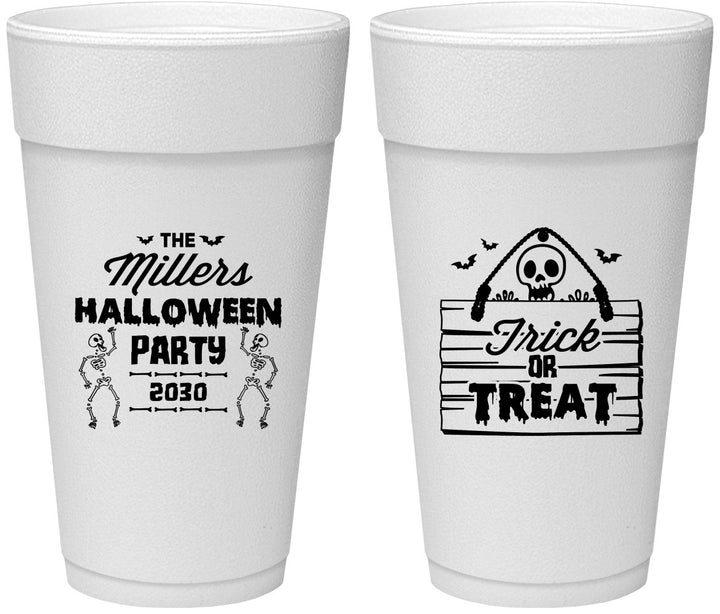 Personalized Halloween 24 oz Foam Cups - Trick Or Treat | 250010
