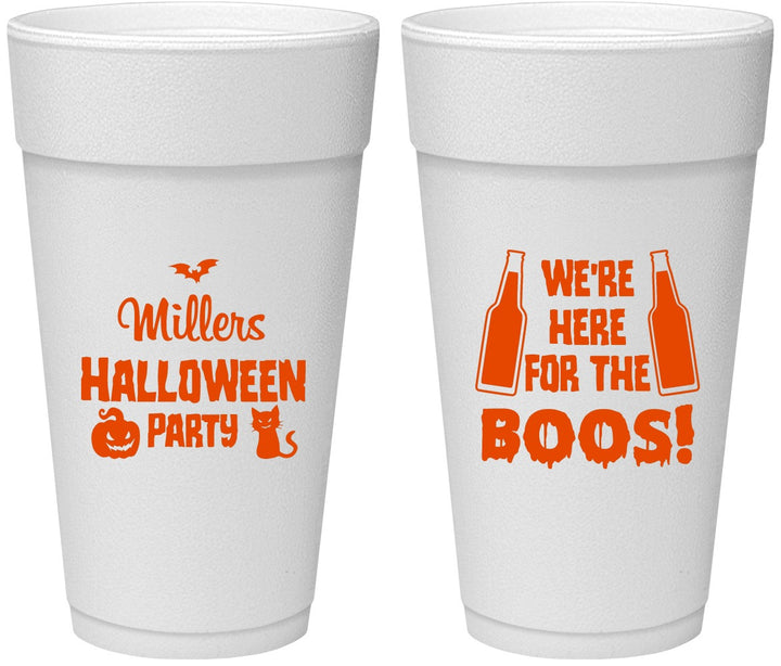 Personalized Halloween 24 oz Foam Cups - Boo | 250016