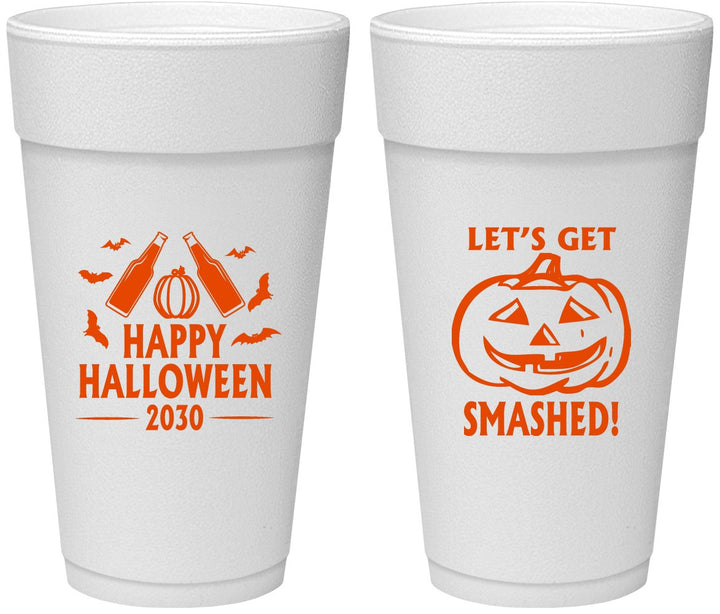 Personalized Halloween 24 oz Foam Cups - Lets Get Smashed | 250036