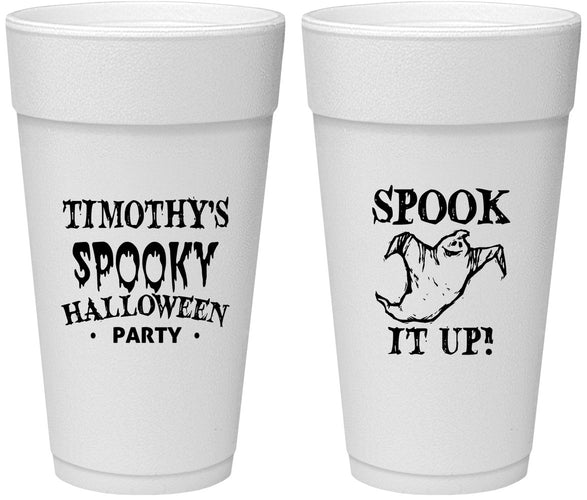 Personalized Halloween 24 oz Foam Cups - Ghost | 250045