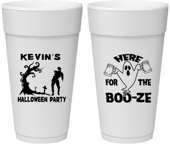 Personalized Halloween 24 oz Foam Cups - Ghost | 250046