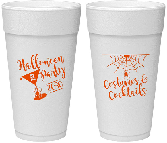Personalized Halloween 24 oz Foam Cups - Costumes Cocktails | 250048