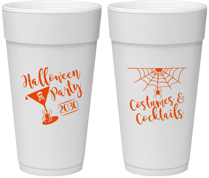 Personalized Halloween 24 oz Foam Cups - Costumes Cocktails | 250048