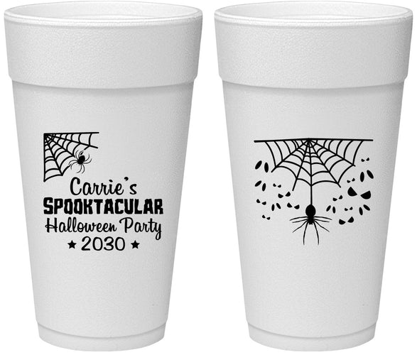 Personalized Halloween 24 oz Foam Cups - Spooktacular | 250049