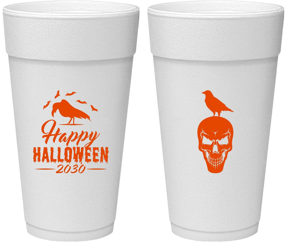 Personalized Halloween 24 oz Foam Cups - Skeleton | 250056