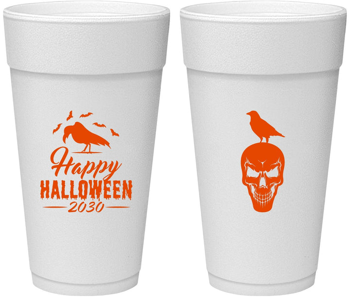 Personalized Halloween 24 oz Foam Cups - Skeleton | 250056