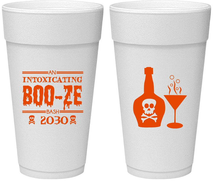 Personalized Halloween 24 oz Foam Cups - Booze Wine | 250060