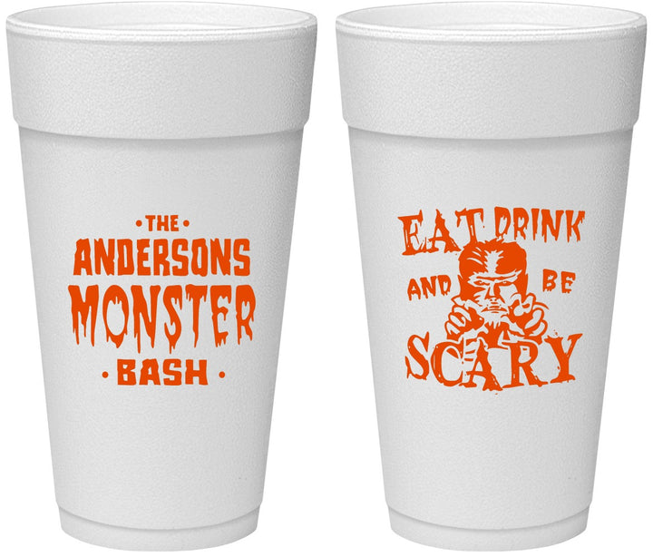 Personalized Halloween 24 oz Foam Cups - Werewolf Monster | 250064