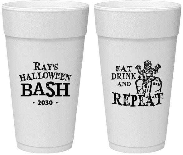 Personalized Halloween 24 oz Foam Cups - Mummy | 250066