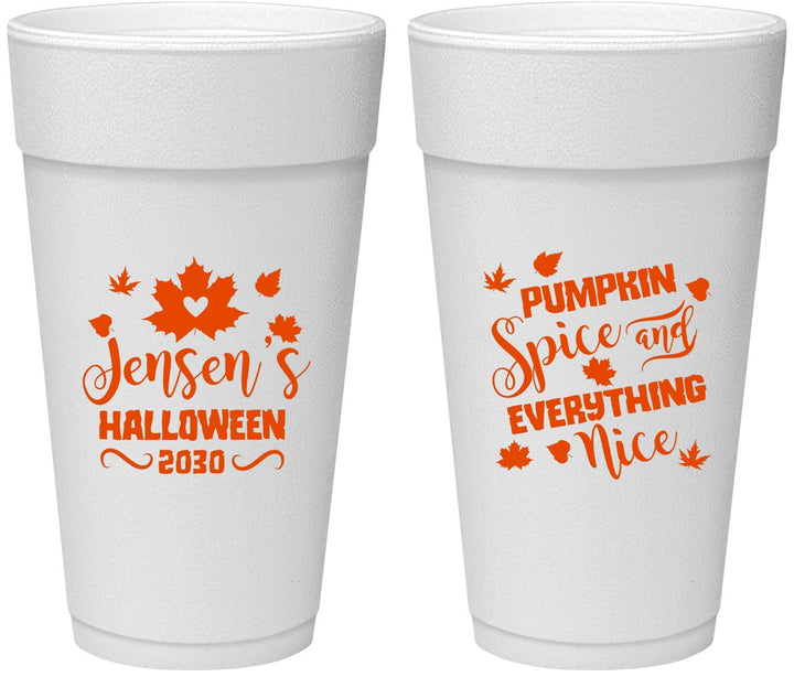 Personalized Halloween 24 oz Foam Cups - Pumpkin | 250080
