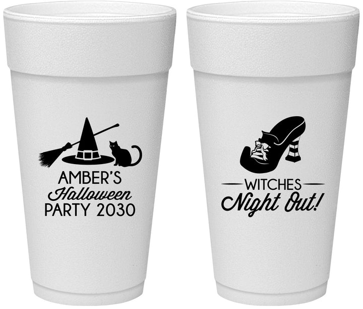 Personalized Halloween 24 oz Foam Cups - Witches Night Out | 250083