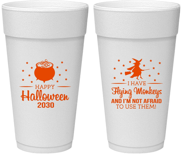 Personalized Halloween 24 oz Foam Cups - Witch | 250084