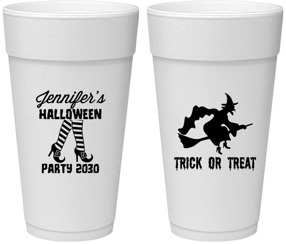 Personalized Halloween 24 oz Foam Cups - Trick Or Treat | 250089