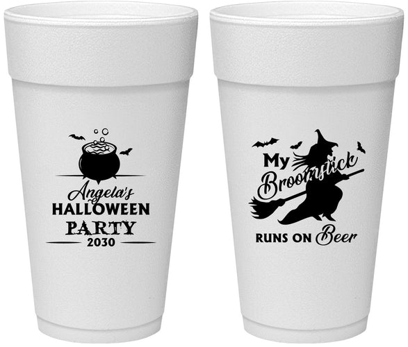 Personalized Halloween 24 oz Foam Cups - Witch | 250090