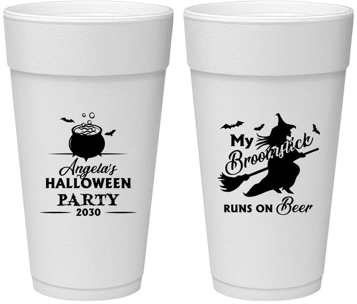 Personalized Halloween 24 oz Foam Cups - Witch | 250090