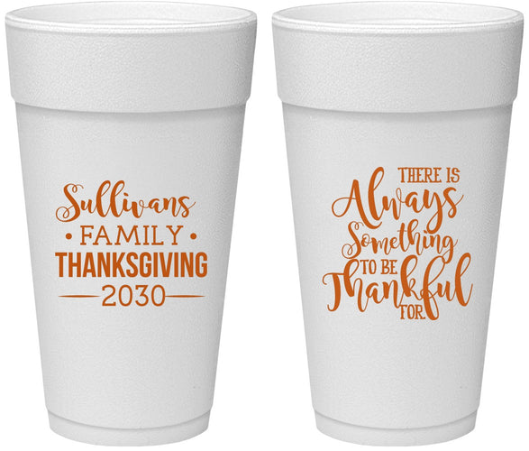 Personalized Thanksgiving 24 oz Foam Cups - Thankful | 260048