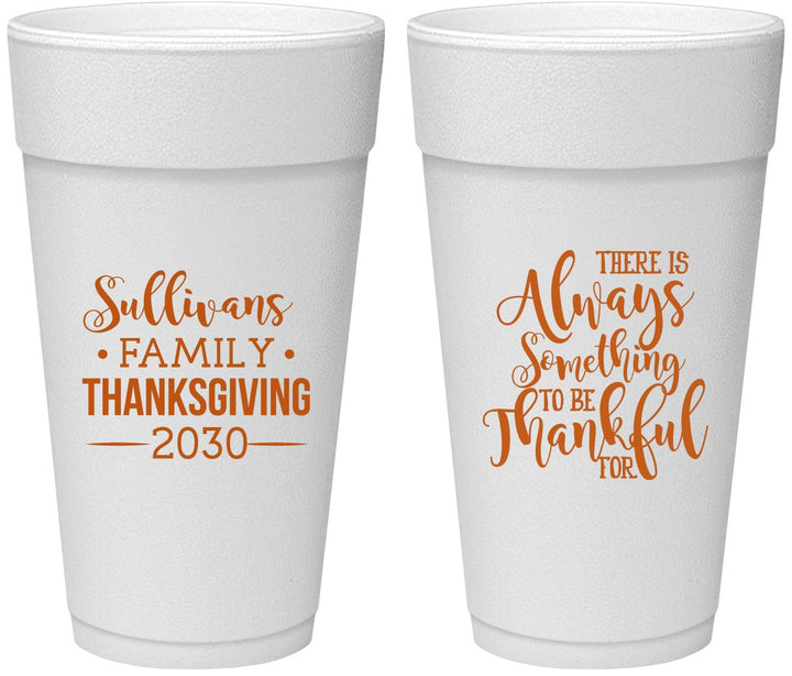 Personalized Thanksgiving 24 oz Foam Cups - Thankful | 260048