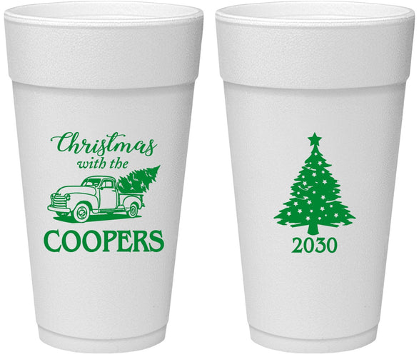 Personalized Christmas 24 oz Foam Cups - Naughty Af | 280025