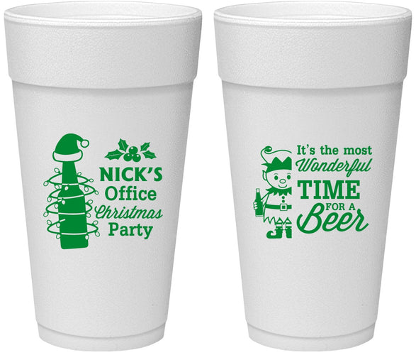 Personalized Christmas 24 oz Foam Cups - Elf | 280029