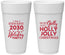 Personalized Christmas 24 oz Foam Cups - Holly Jolly | 280046
