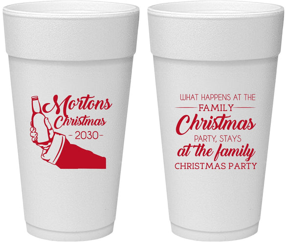 Personalized Christmas 24 oz Foam Cups - Santa Claus | 280060