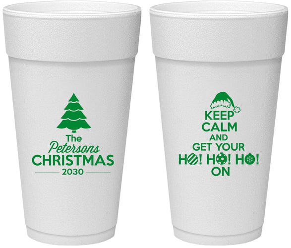 Personalized Christmas 24 oz Foam Cups - Ho Ho Ho | 280061