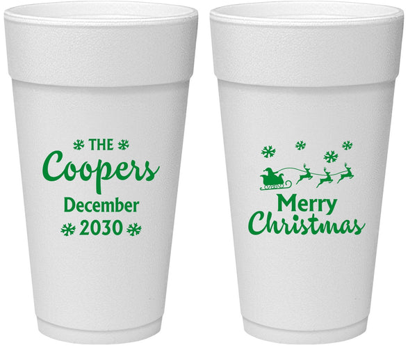 Personalized Christmas 24 oz Foam Cups - Santa Claus | 280079