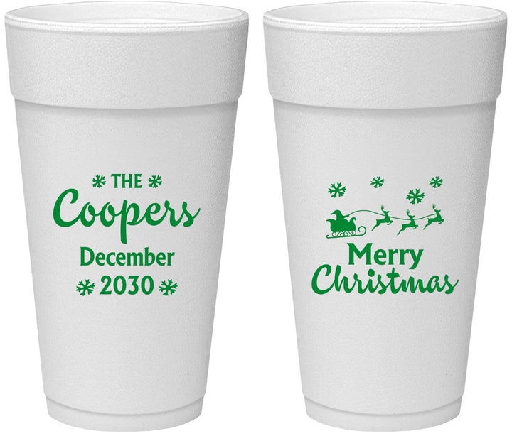 Personalized Christmas 24 oz Foam Cups - Santa Claus | 280079