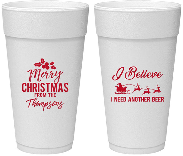 Personalized Christmas 24 oz Foam Cups - Santa Claus | 280086