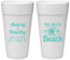 Personalized Wedding 24 oz Foam Cups - We Did It On The Beach | 294
