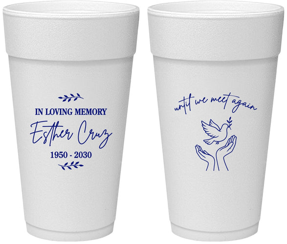 Personalized Memorial 24 oz Foam Cups - In Loving Memory | 310004