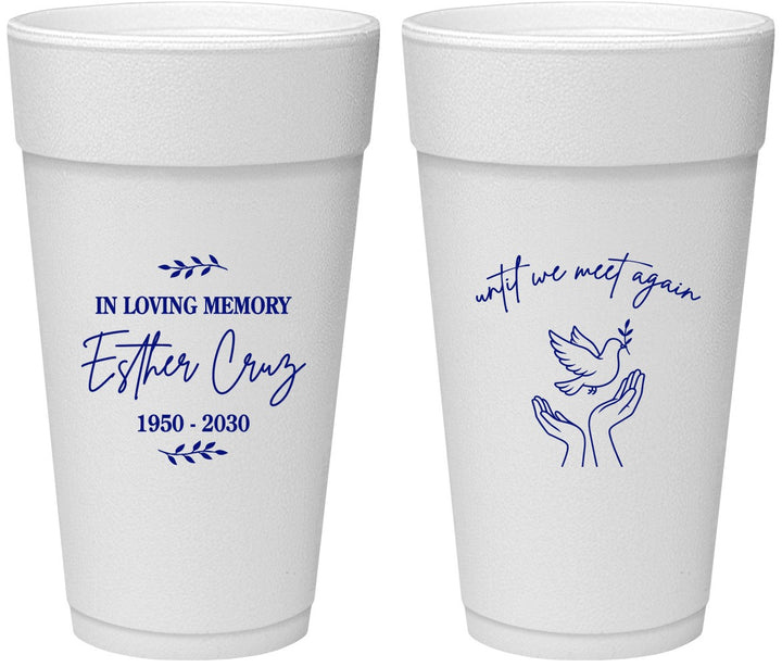 Personalized Memorial 24 oz Foam Cups - In Loving Memory | 310004