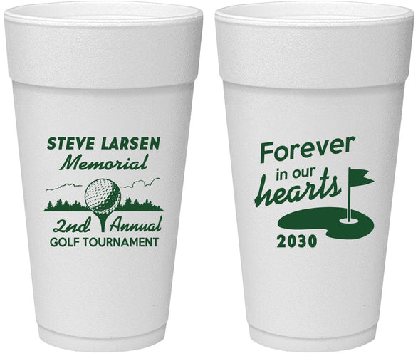 Personalized Memorial 24 oz Foam Cups - Forever In Our Hearts | 310006