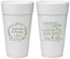 Personalized Wedding 24 oz Foam Cups - Love Laughter Happily | 326