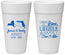 Personalized Wedding 24 oz Foam Cups - Love Laughter Happily | 329