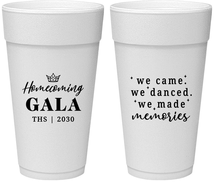 Personalized Homecoming 24 oz Foam Cups - Danced Made Memories | 330008