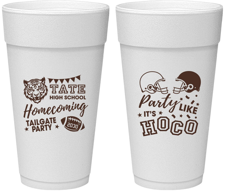 Personalized Homecoming 24 oz Foam Cups - Party Like Its Hoco | 330012